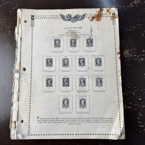 Vintage Stamp Album With 53 Stamps No Front Cover Falling Apart 1950s Minkus